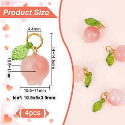 4Pcs Natural Agate Pendants&nbsp;G-OC0005-52
