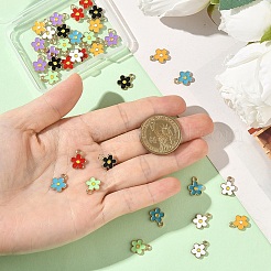 35Pcs 7 Colors Alloy Enamel Charms&nbsp;ENAM-YW0006-67
