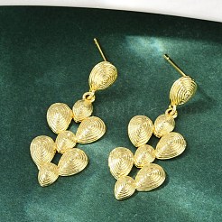 Brass Teardrop Dangle Stud Earrings&nbsp;EJEW-M066-03G