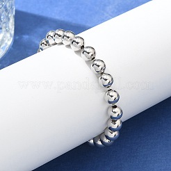 Brass Beaded Stretch Bracelets for Men Women&nbsp;BJEW-G736-08P