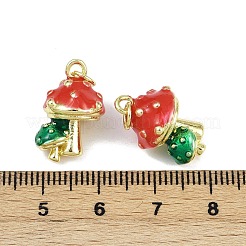 Brass Enamel Pendants&nbsp;KK-H072-18G-15