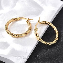 201 Stainless Steel Hoop Earrings&nbsp;EJEW-Q026-09G