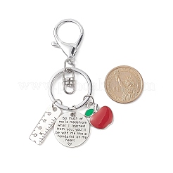 Red Apple Ruler Alloy Charm Keychain&nbsp;KEYC-TA00003