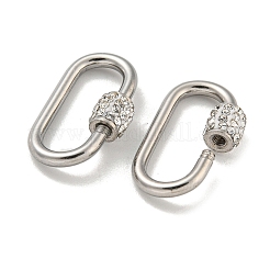 304 Stainless Steel Screw Carabiner Lock Charms&nbsp;STAS-C092-02B-P