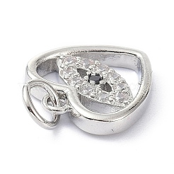 Brass Micro Pave Clear Cubic Zirconia Charms&nbsp;LS-ZIRC-C022-01P