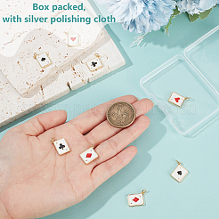 8Pcs 4 Styles Brass Enamel Charms&nbsp;KK-BC0015-50