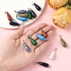 16Pcs 8 Styles Natural & Synthetic Mixed Gemstone Pendants&nbsp;G-YW0002-35