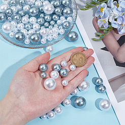 150Pcs 2 Colors ABS Plastic Imitation Pearl Round Beads&nbsp;KY-SP0001-63A