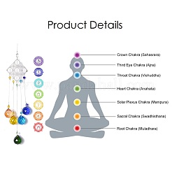 Crystals Chandelier Suncatchers Prisms Chakra Hanging Pendant&nbsp;AJEW-Q142-05
