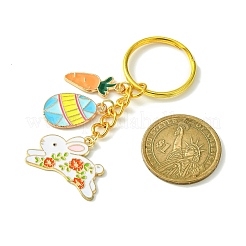 Easter Egg & Rabbit & Carrot Alloy Enamel Pendant Keychain&nbsp;KEYC-JKC00580-03