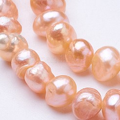 Natural Cultured Freshwater Pearl Beads Strands&nbsp;PEAR-F004-25-01