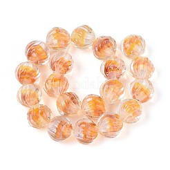 Textured Inner Flower Handmade Lampwork Beads&nbsp;LAMP-T024-07F