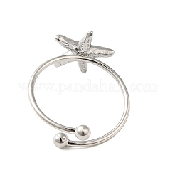 Non-Tarnish 304 Stainless Steel Open Cuff Ring&nbsp;RJEW-M167-08B-P