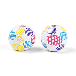 Spray Painted Schima Wood Beads&nbsp;WOOD-T032-37A