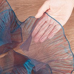 Polyester Organza Ruffled Pleated Lace Fabric Trim&nbsp;OCOR-WH0070-15A
