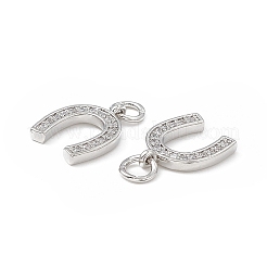 Brass Micro Pave Cubic Zirconia Charms&nbsp;KK-E068-VB277