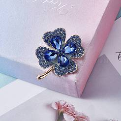 Cubic Zirconia Clover Brooch Pin&nbsp;JBR105B
