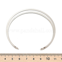 Non-Tarnish 304 Stainless Steel Hollow Open Cuff Bangles for Women&nbsp;LS-BJEW-S155-04P
