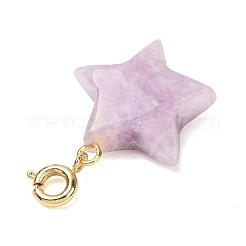 Natural & Synthetic Gemstone Star Pendant Decorations&nbsp;G-B188-05G