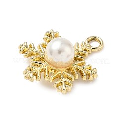 Christmas Alloy with Plastic Imitation Pearl Pendants&nbsp;LS-FIND-Z101-02G