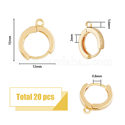 20Pcs Brass Hoop Earrings&nbsp;KK-DC0002-99