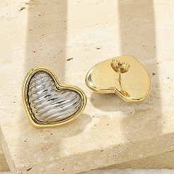 304 Stainless Steel Two Tone Stud Earrings&nbsp;EJEW-A124-01D