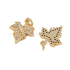 Brass Micro Pave Cubic Zirconia Pendants&nbsp;KK-I358-050G