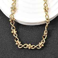 304 Stainless Steel Oval Infinity Link Chain Necklaces for Women Men&nbsp;NJEW-K249-20B-G