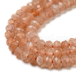 Natural Peach Moonstone Beads Strands&nbsp;G-A097-C02-01