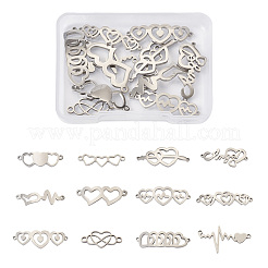 24Pcs 12 Style 304 Stainless Steel Link Connectors&nbsp;STAS-BY0001-02