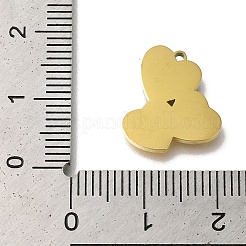 Ion Plating(IP) 304 Stainless Steel Manual Polishing Charms&nbsp;STAS-M059-06G-01