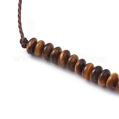 Natural & Synthetic Mixed Stone Rondelle Braided Bead Bracelet&nbsp;BJEW-JB10018