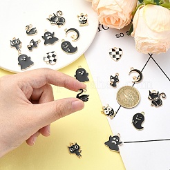 20Pcs 10 Styles Alloy Enamel Pendants&nbsp;ENAM-YW0004-20