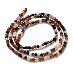 Natural & Synthetic Mixed Gemstone Beads Strands&nbsp;G-RM2025-A16-2mm-A