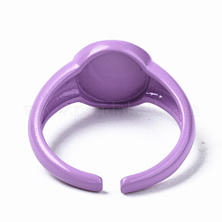 Spray Painted Brass Cuff Rings&nbsp;RJEW-S044-151