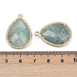 Natural Amazonite Faceted Pendants&nbsp;G-K347-12G-04