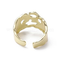 Rack Plating Brass Open Cuff Ring&nbsp;RJEW-K257-50G