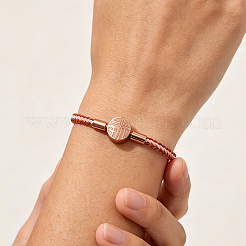 Adjustable Chinese Style Fortune 304 Stainless Steel Braided Steel Wire Bracelets for Women&nbsp;WF4660-1