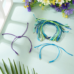 30Pcs 10 Colors Waxed Polyester Cord Braided Bracelet Making&nbsp;BJEW-TA00653