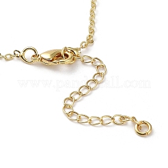 Brass Micro Pave Cubic Zirconia Pendants Necklace&nbsp;LS-NJEW-I125-01B