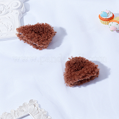2Pcs Cat Ear Shape Plush Claw Hair Clips&nbsp;OHAR-LP0001-16A