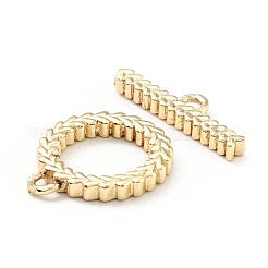 Rack Plating Brass Toggle Clasps&nbsp;KK-E034-01LG