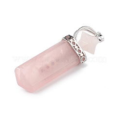 Chakra Themed Natural Rose Quartz Big Pendants&nbsp;G-L524-12P-01