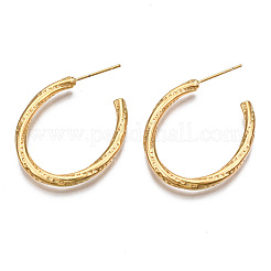 Brass Half Hoop Earrings&nbsp;KK-S356-356-NF
