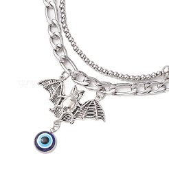 Halloween 304 Stainless Steel Double Layer Waist Chain Belts&nbsp;NJEW-C00036