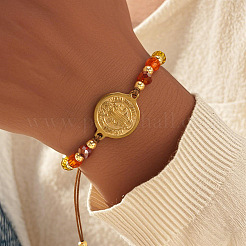 Bohemian Style Glass Crystal Beaded Bracelet for Women&nbsp;EA9044