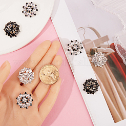 12Pcs 3 Colors 1-Hole Alloy Rhinestone Shank Buttons&nbsp;BUTT-GF0003-64