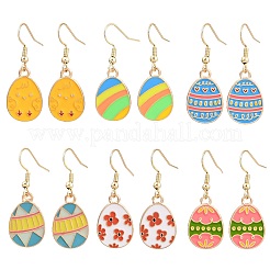 Alloy Enamel Egg Dangle Earrings&nbsp;EJEW-JE06584