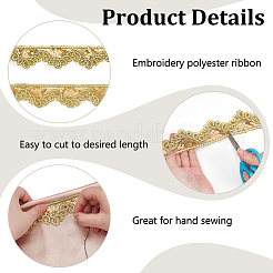 Embroidery Polyester Ribbon&nbsp;OCOR-WH0110-33A