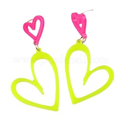 Fashionable Stainless Steel Acrylic Dangle Stud Earrings&nbsp;FS-WGAB06E-03